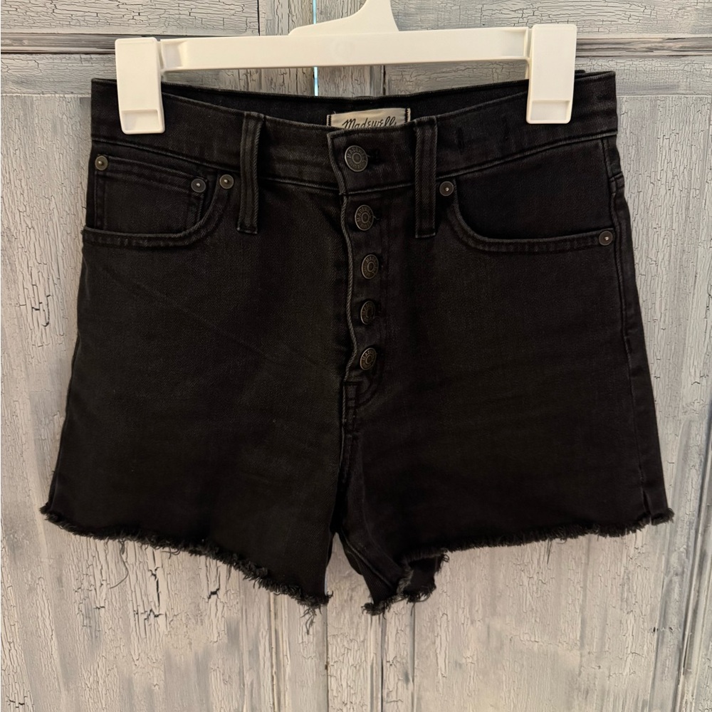 Madewell High Rise Button-Up Denim Shorts